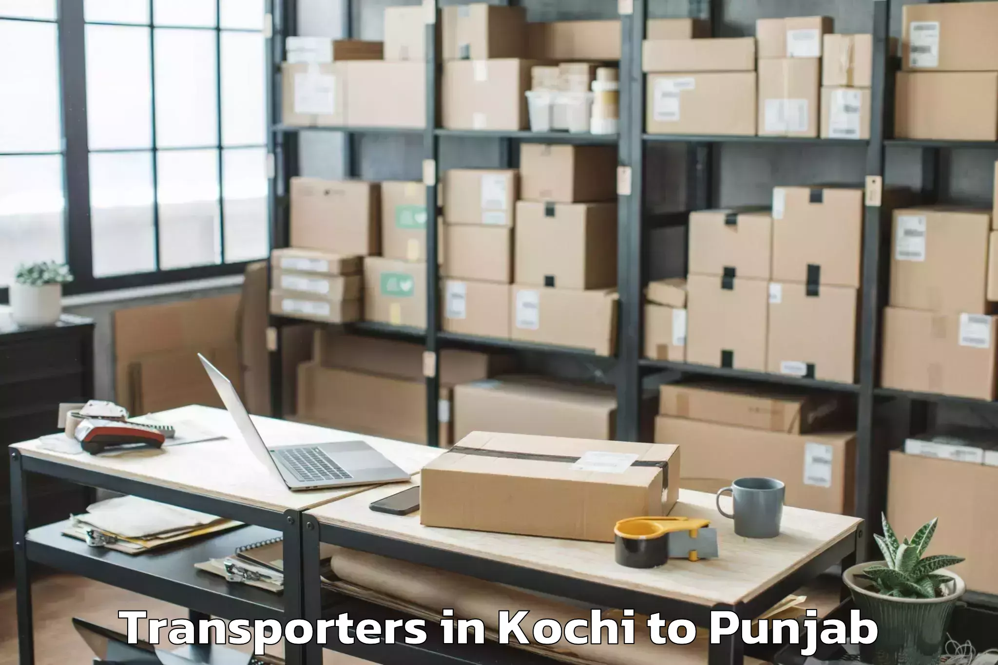 Book Kochi to Garhshankar Transporters Online